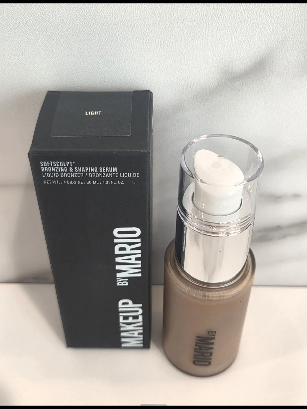 Makeup By Mario SoftSculpt Bronzing & Shaping Serum Liquid Bronzer In Light  NIB